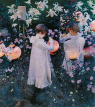 Carnation Lily Lily Rose John Singer Sargent painting Printed Giclee canvas - £8.89 GBP+