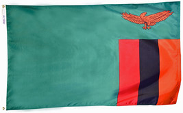 Zambia - 5&#39;X8&#39; Nylon Flag - £91.10 GBP