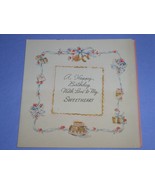 HALLMARK BIRTHDAY GREETING CARD VINTAGE 1943 TO MY SWEETHEART SCRAPBOOKING - $20.50 CAD