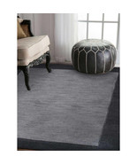 Glitzy Rugs 8 x 10 ft. Solid Hand Tufted Wool Rectangle Area Rug, Charco... - $7,530.65 MXN