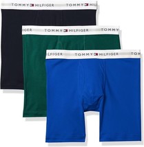 Tommy Hilfiger Men&#39;s 100% Cotton Classics Boxer Briefs, 3 -Pack, Multicolor, XL - £36.02 GBP