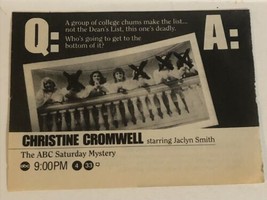 Christine Cromwell Tv Guide Print Ad Jaclyn Smith TPA11 - £4.64 GBP