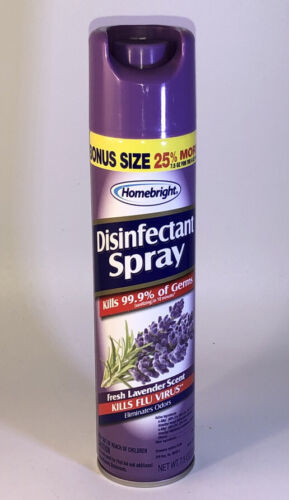 12Ea Homebright 7.5oz Spray Can,Kills 99.9%Germs-Fresh Lavender Scent-NEW-SHIP24 Item image 4