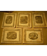 Lot of 5 Different Original Vintage Late 1800s Religious Book Etchings - £26.03 GBP