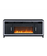 Almera Dark Grey 72 Inch Fireplace, Adj Temp, LED, Rubber Wood - $19,828.95 MXN