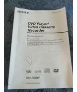Sony SLV-D201P User Manual Operating Instructions DVD VHS - $19.86
