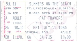 Vintage Pat Travers Ticket Stub July 11, 1986 Fort Lauderdale Florida-
show o... - £33.40 GBP
