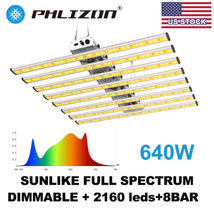 PHLIZON 640W LED Grow Light 8Bar Samsung Diode Full Spectrum Indoor Grow... - $444.99