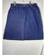 Vintage 1984 Levi&#39;s white tag RARE Blue and Red striped Skirt Size 13 - $63.67