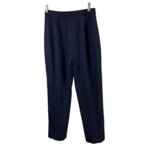 Evan Picone Womens Dress Career Pants Blue Low Rise Lined 100% Wool USA 6 - £31.29 GBP