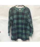 Style &amp; Co Women XXL Dusty Green Plaid Sherpa Tunic Pullover Sweatshirt ... - $454.63 MXN