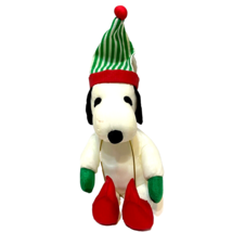 UFS Peanuts Small Snoopy Nylon Plush Christmas Stuffed Animal Dog 9&quot; - £10.68 GBP