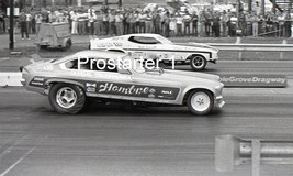 Charlie Therwanger HOMBRE &amp; Bill Leavitt QUICKIE TOO 4x6 B&amp;W Funny Car P... - $2.50