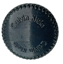 Calvin Klein Plastic Textured Black Coat Replacement Main Front Button 1.10" - $8.95