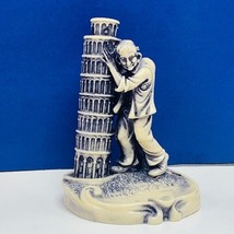 Ashtray Leaning Tower Pisa vtg hunchback ash tray resin figurine IT smoking RARE - £31.11 GBP