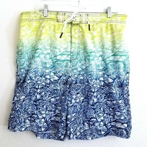 Speedo Multi Color Floral Tribal Print Swim Trunks Shorts Lined Mens XXL - $29.53