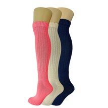 3 Pack Colorful Heavy Slouch Socks with Full Cushioned Sole Size 9-11 - £13.57 GBP