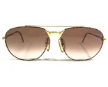 Vintage Carrera Sunglasses 5469 41 Brown Tortoise Gold Aviators w Brown ... - $59.39