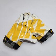 NIKE VAPOR JET 2.0 RECEIVER FOOTBALL GLOVES, ADULT L, YELLOW, NIKE SPELL... - $21.37