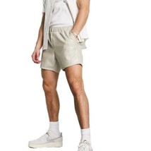 Closure Elastic White Lace-Up  Short Pants Sports Soft Lambskin Leather Gym  Men - £78.13 GBP+