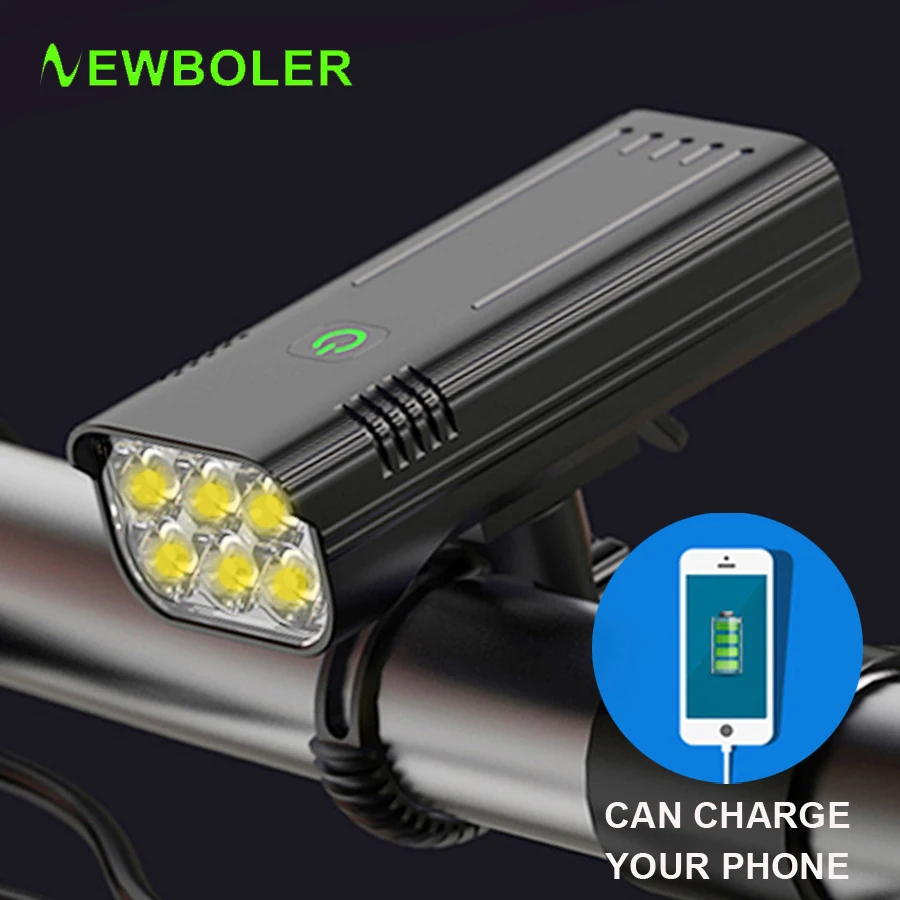 NEWBOLER 3600 Lumen LED Bicycle Light 5200mAh as Power Bank Bike Accessories USB - £32.26 GBP+