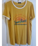 Zutter Usa Large Yellow Raindow “Live in the Sunshine” Short Sleeve Tshirt - £11.01 GBP