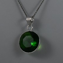 925 Sterling Silver Green Quartz Gemstone Handmade Pendant Women Gift PSV-2330 - £26.32 GBP+
