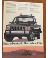 1986 Jeep Comanche Easy To Be Truck Hard To Be Jeep Original Print Ad - $10.40