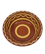 Breininger Slip Decorated Bowl &quot;Sunny&quot; 4/7/97 6.25&quot; Brown Pottery - $47.08 CAD