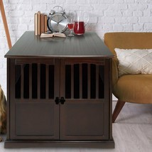 Extra Large Pet Crate Dogs  End Table Indoor Doghouse Solid Wood Furniture XL - £250.61 GBP