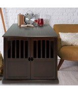 Extra Large Pet Crate Dogs  End Table Indoor Doghouse Solid Wood Furnitu... - $5,483.09 MXN