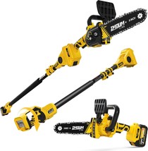 Imoumlive 2-In-1 Cordless 8 Inch Pole Saw &amp; Chainsaw, 21V 3Ah Battery, 1... - $248.39