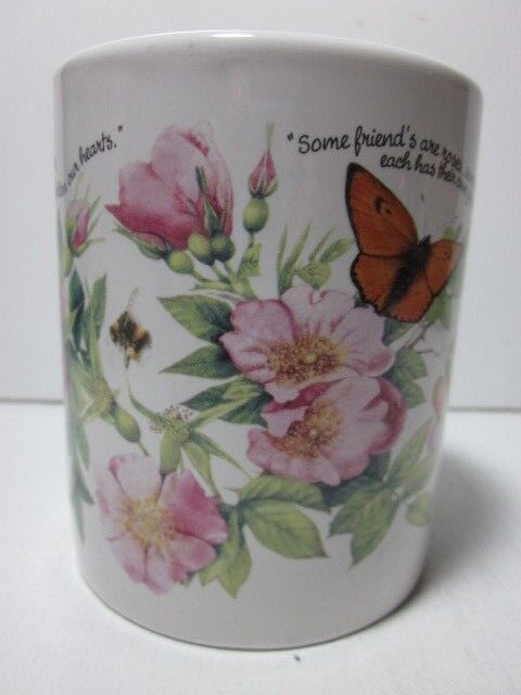 Vintage 1999 AVON MARJOLEIN BASTIN Colorful Floral Nature Ceramic Coffee Mug - $7.99