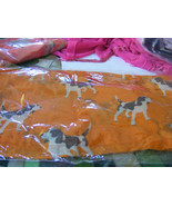 70 x 20  INCH INFINITY SCARF BRIGHT ORANGE WITH DOGS IN BLACK AND WHITE ... - $130.76 MXN