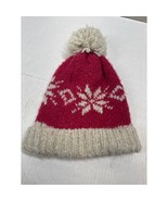 Free People Snowflake Knot PomPom Tassel Cap Beanie Hat One Size Knit Wo... - $464.68 MXN