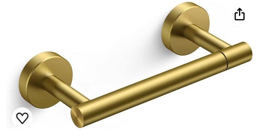 Primary image for FORIOUS Toilet Paper Holder I Double Post I Swivel I Brushed Gold I Wall Mount