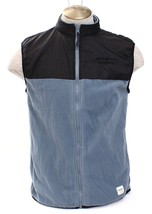 Eddie Bauer Workwear Gray &amp; Black Zip Front Fleece Sleeveless Vest Men&#39;s... - $69.99
