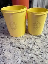 Vintage Yellow Tupperware Servalier Canister - Model 809 -6 And 811-3 NO... - $19.80