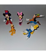 5 Disney Figures Mickey Mouse Minnie Goofy Pluto Donald Duck Cake Topper... - £15.53 GBP