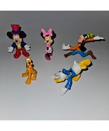 5 Disney Figures Mickey Mouse Minnie Goofy Pluto Donald Duck Cake Topper... - £14.84 GBP