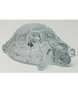 Paperweight Turtle Tortoise With Shell Modern Design Clear Vintage Acrylic - £11.91 GBP