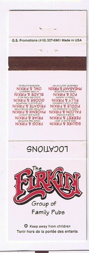 Matchbook Cover The Firkin Group Of Family Pubs Ontario A - $1.97