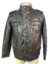 Levi&#39;s Men&#39;s Faux Leather Sherpa Lined Trucker Style Jacket Brown - Size... - €33,99 EUR