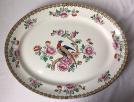 F Winkle Pheasant Oval Platter England Whieldon Ware c1925 Extra Large 18.5&quot; - £111.46 GBP