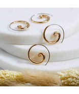 Bronze Tapered Swirl Hoop Earrings 18x18mm - $807.10 MXN