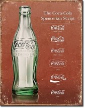 Coca Cola Coke Advertising Script Heritage Retro Wall Art Decor Metal Ti... - £12.50 GBP