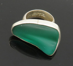 CHARLES ALBERT 925 Silver - Vintage Recycled Glass Cocktail Ring Sz 7.5- RG20299 - £92.61 GBP