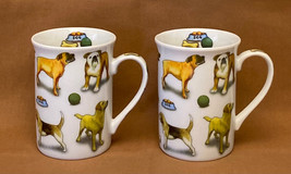 Paul Cardew Man&#39;s Best Friend coffee mugs set of 2 cups 2010 dogs - £9.59 GBP