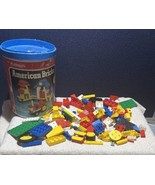 Vtg 1976 Building Blocks American Plastic Bricks Can Playskool #825 (150... - $9.90