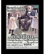 Funny 1900s Rainier Beer Poster Bar Humor Wall Art Beneficial For Young ... - $21.99+